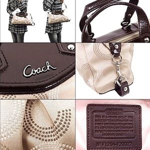 Coach Ashley Dotted Op Art Satchel